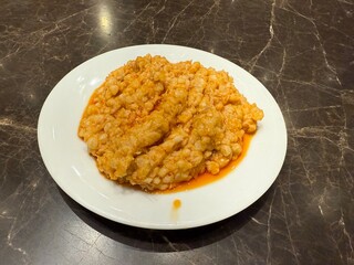 Traditional for Turkish, Greek and Iranian cuisine, a dish called Keskek