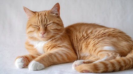 Content orange cat for your business and advertising needs easily