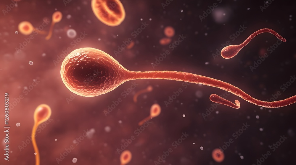 Leinwandbilder close up microscopic view of infectious microorganisms such as viruses or bacteria spreading and mul