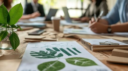 Diverse collaborative team brainstorming ideas at modern office meeting