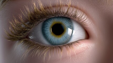 Fototapeta premium A closeup exploration of the intricate details and beauty of the human eye closeup