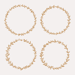 Gold laurel wreaths, Laurel wreath set, laurel wreath collection	