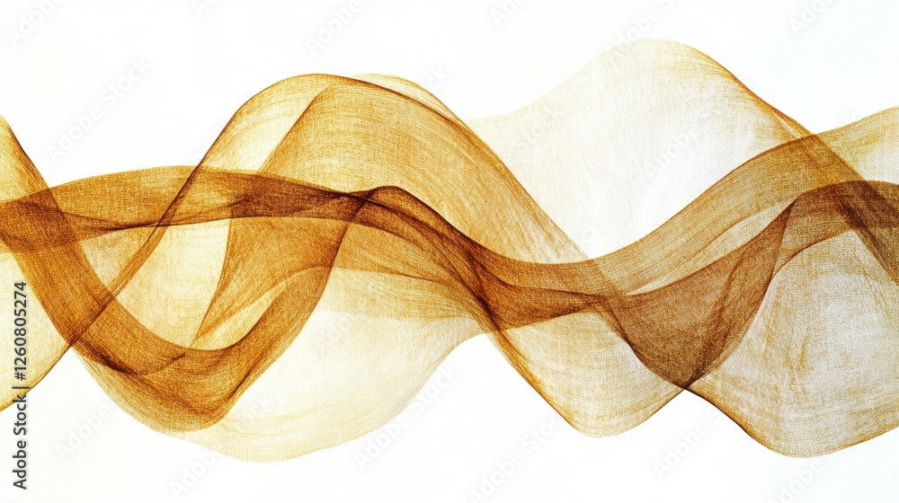 Aufkleber abstract golden wave patterns on a neutral backdrop, offering a sophisticated design space for brand