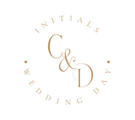 CD Monogram logo, Minimalist Typographic Line Monogram Logo, CD Wedding mon Monogram logo, Minimalist Typographic Line Monogram Logo, CD Wedding monogram logo,