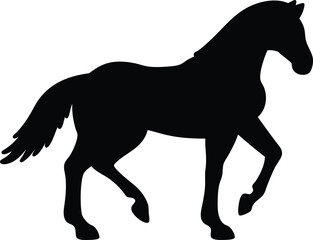Horse silhouette vector style with white background