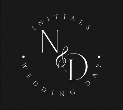 ND Monogram logo, Minimalist Typographic Line Monogram Logo, ND Wedding mon Monogram logo, Minimalist Typographic Line Monogram Logo, ND Wedding monogram logo,