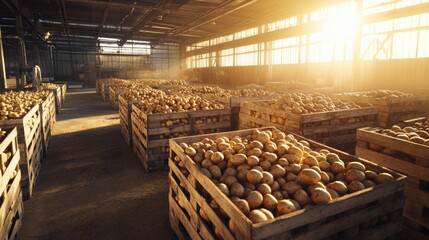 Wooden Crates Warehouse Storage