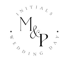 MP Typography Initial Letter Brand Logo, MP brand logo, MP monogram Wedding logo, abstract logo design
