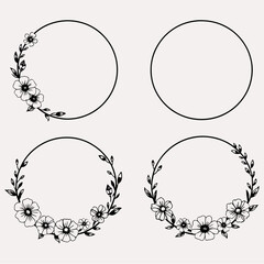 Set of round frames