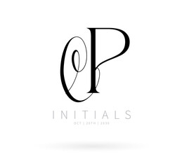 EP Typography Initial Letter Brand Logo, EP brand logo, EP monogram Wedding logo, abstract logo design