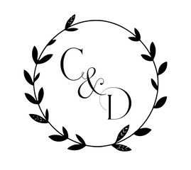 CD Typography Initial Letter Brand Logo, CD brand logo, CD monogram Wedding logo, abstract logo design