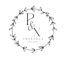 PX Typography Initial Letter Brand Logo, PX brand logo, PX monogram Wedding logo, abstract logo design