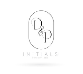 DP Typography Initial Letter Brand Logo, DP brand logo, DP monogram Wedding logo, abstract logo design	