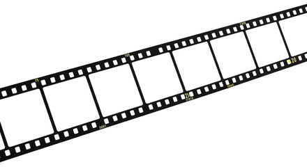 Straight Blank Film Strip Frame Isolated PNG