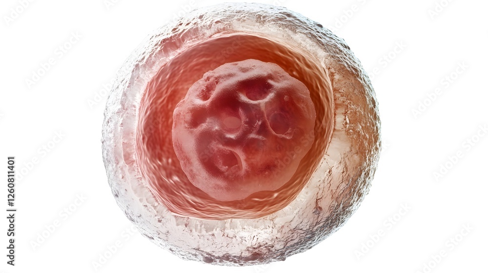 Aufkleber closeup microscopic image revealing the intricate cellular structure and texture of an organic biolo