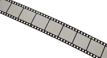 Curved Blank Film Strip Frame with Empty Space PNG