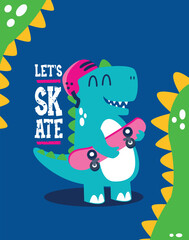 A charming dinosaur in vibrant colors, perfect for kids