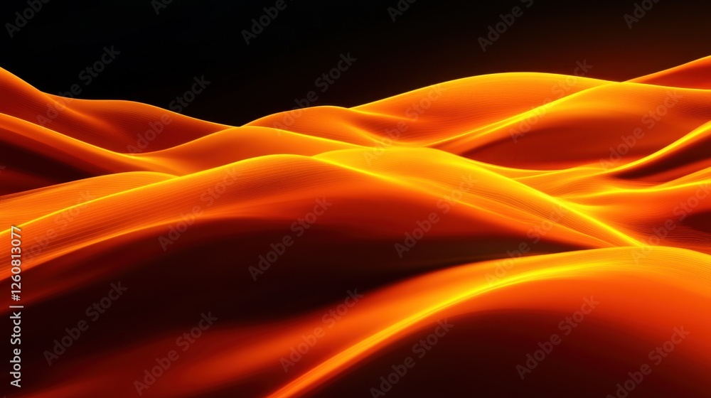 Poster elegant golden gradient shapes on a clean minimalist background, designed for text placement in crea
