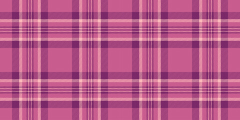 Romantic seamless plaid fabric, dining room check background textile. Fuzzy pattern texture vector tartan in pink and light colors.