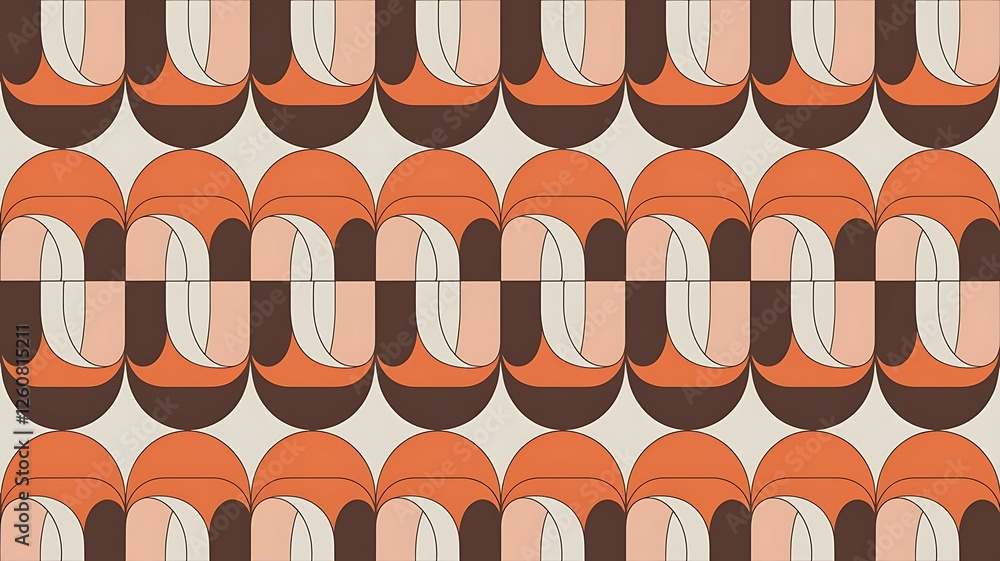 Poster retro geometric pattern design for business and creative projects