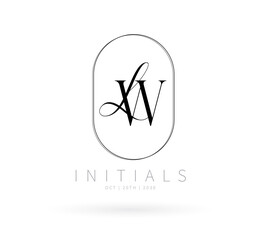 LW Monogram logo, Minimalist Typographic Line Monogram Logo, LW Wedding monogram logo, LW Typography Initial Letter Brand Logo	