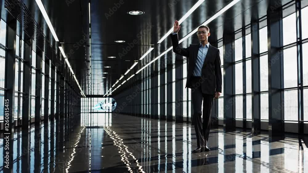 Leinwandbilder exploring digital transformation in business through innovative technology in modern office spaces