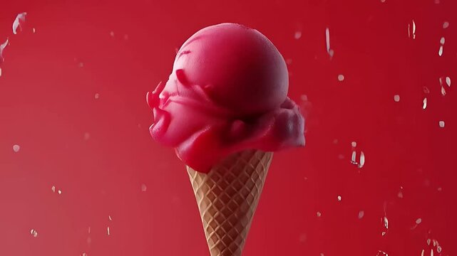 Ice cream rotating commercial ad