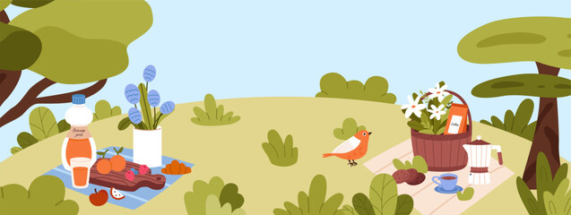 Summer picnic background