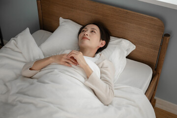 寝つきが悪い女性