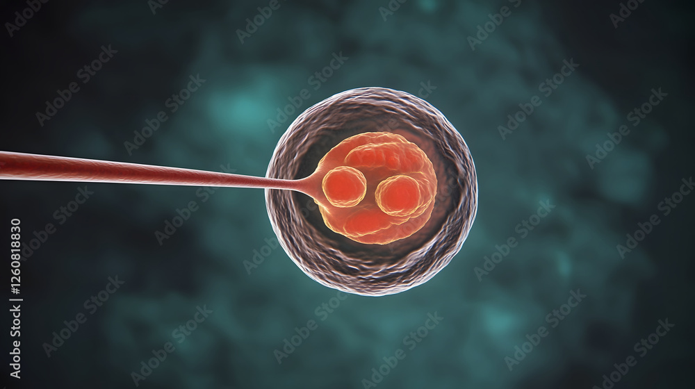 Poster closeup view of a microscopic biological cell structure showcasing the intricate and complex nature 