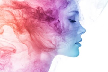 Fototapeta premium Blonde Woman with Wind-Blown Hair