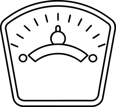 recommend clip art: Calorimeter, weight scale, analog multimeter outline vector illustration