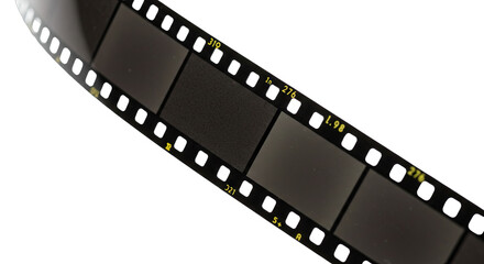 Obraz premium Curved Vintage Film Strip Frame Isolated PNG