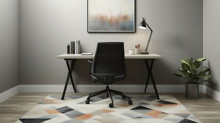 Modern Home Office Workspace Design With Comfortable Chair