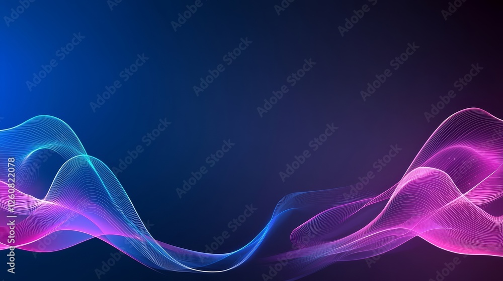 Poster abstract wave lines background, a dynamic flowing pattern for modern design