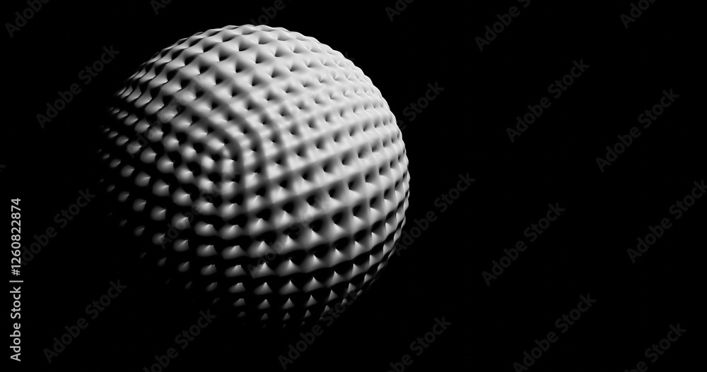 Poster abstract sphere background 3d render