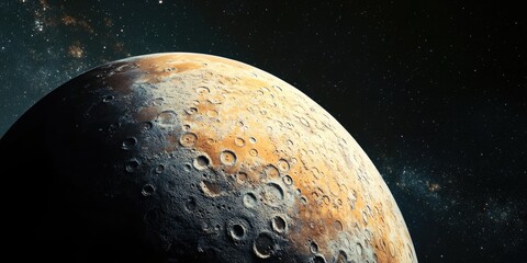 Naklejka premium Planet with Star Background