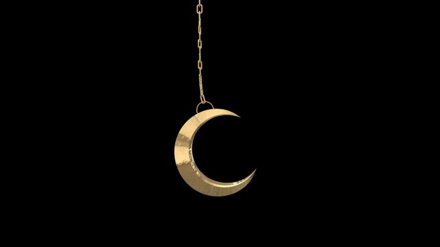 Glittering moon loop animation, Featuring such intricate patterns and cut work like an exotic treasure