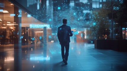 Man in suit walking through an office building. Giraffe eats pig in zoo. A sailor sailed down the sea with a sailor in the air. A man dressed in a suit is strolling through an lifestyle office.