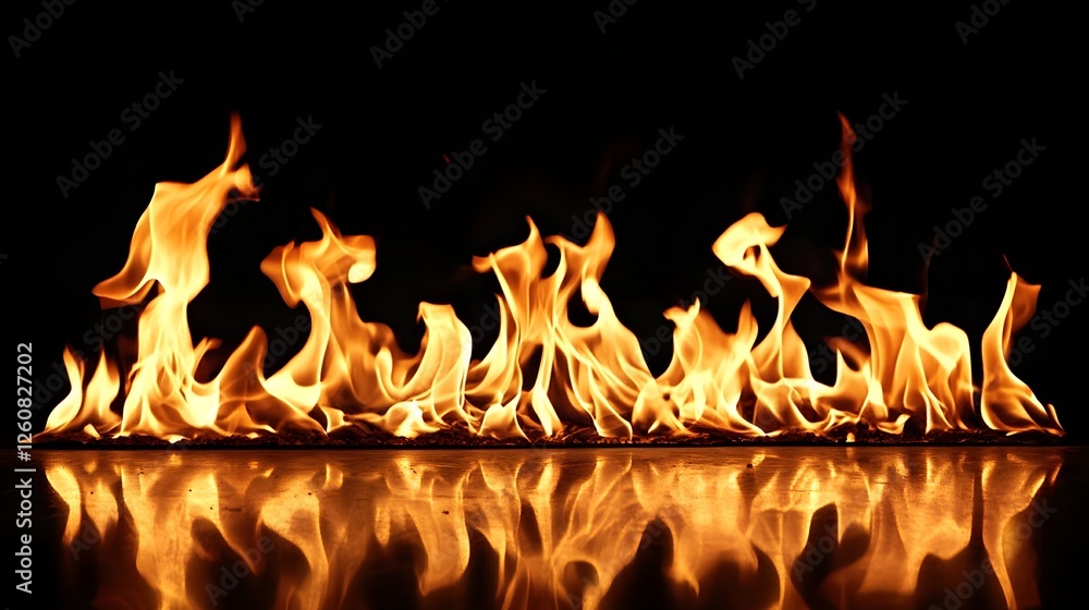 Poster dramatic scene of a raging fiery blaze with bright flames spreading across the frame showcasing the 