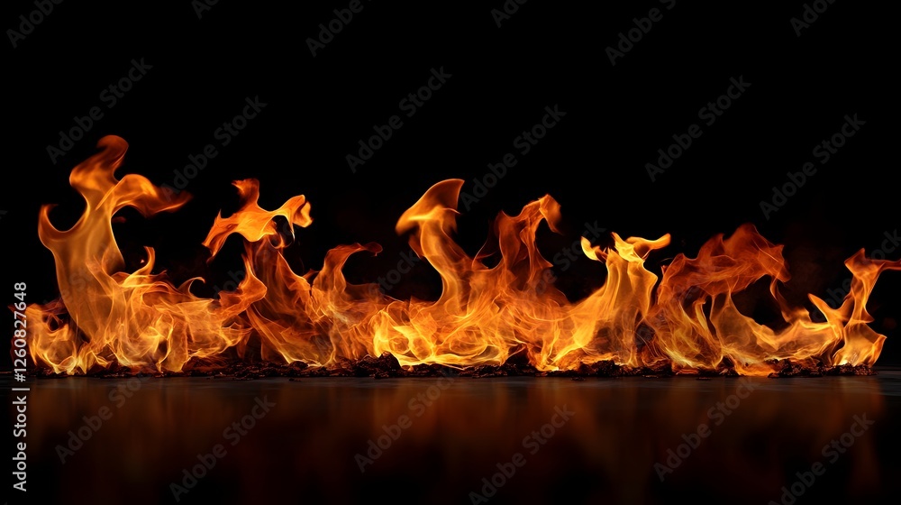 Aufkleber dramatic scene of a raging inferno with towering flames intense fiery glow and dynamic scorching tex