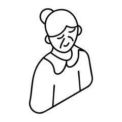 Sane adult Muslims isometric outline vector icon, Muslim marriage Symbol, wedding customs Sign, Indian subcontinent matrimony stock illustration, Mother of Bridal Avatar concept