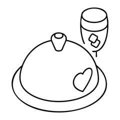 pre-wedding ceremony married-to-be couple isometric outline vector icon, Muslim marriage Symbol, wedding customs Sign, Indian subcontinent matrimony stock illustration, rehearsal dinner or meal concep