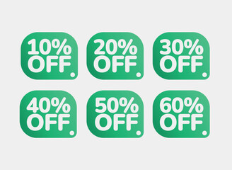percentage stamp set vector. outlet sale