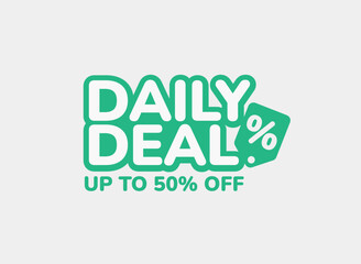 Banner vector Daily Deal 50% OFF