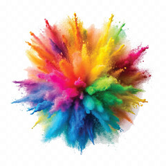 abstract 3d dynamic holi festival splash or spatter  isolated on white background