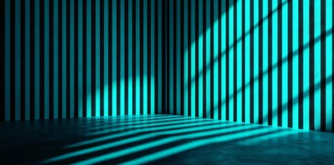 Obraz premium Turquoise and black stripes make it a striking choice for spooky themed decor, imaginative settings, and captivating cinematic backgrounds in various creative projects.