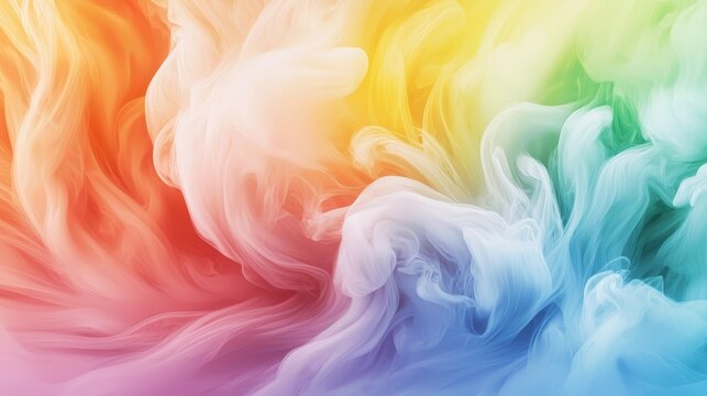 Colorful smoke background, abstract swirling patterns of vivid colors in a dynamic and fluid design