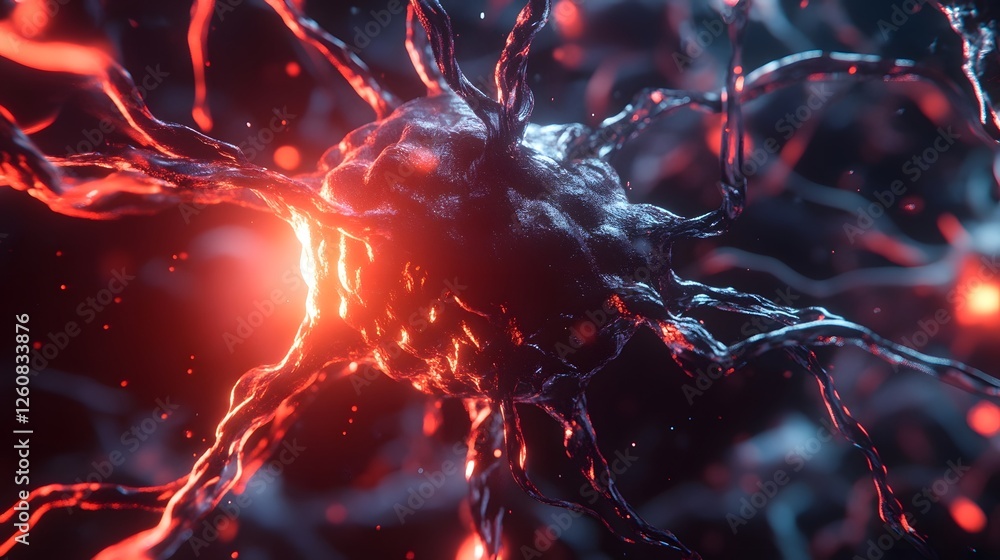 Aufkleber energizing dynamic fractal lightning storm captivating digital art with powerful bursts of electrici