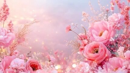 Luxurious boho chic wedding frame with watercolor floral design for elegant invitations or cards